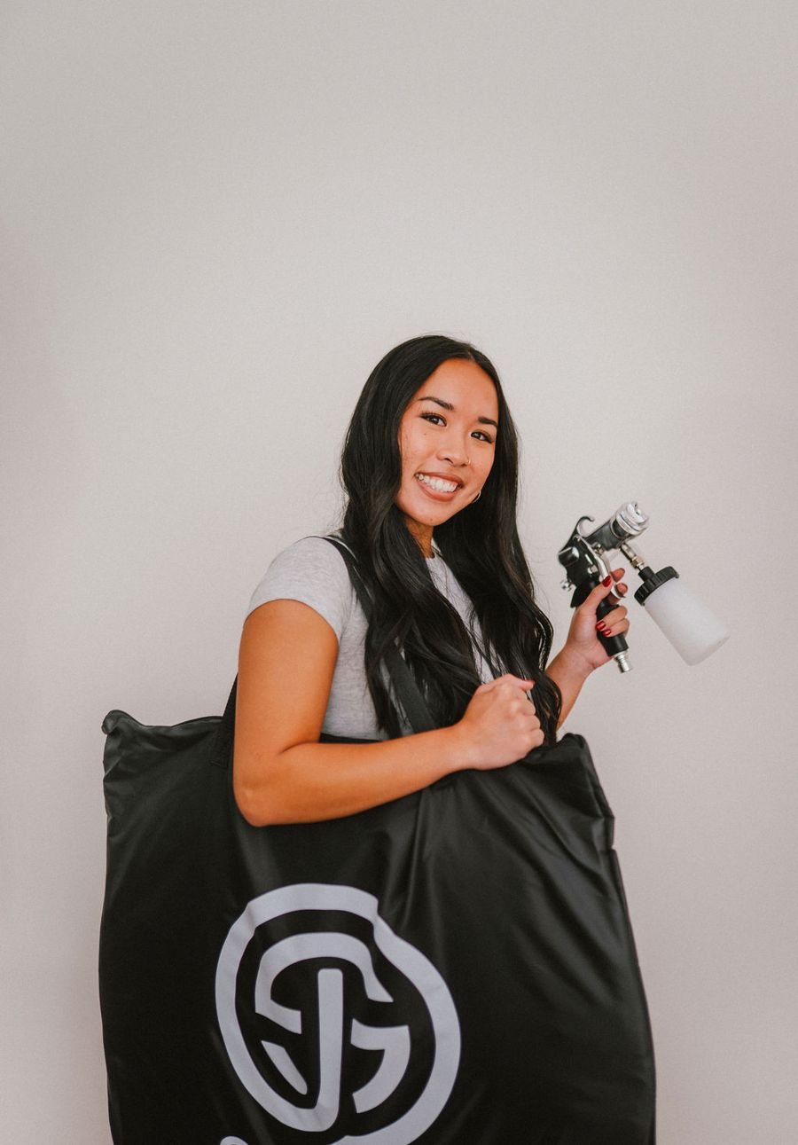 Spray tan gun and equipment taught in the certification course